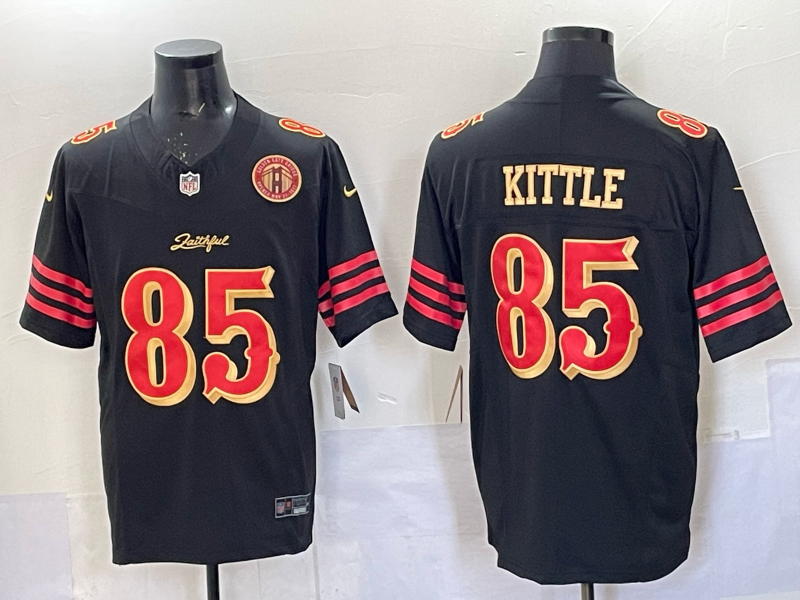 Men San Francisco 49ers #85 Kittle black Limited Nike NFL 2025 Jersey 091->san francisco 49ers->NFL Jersey